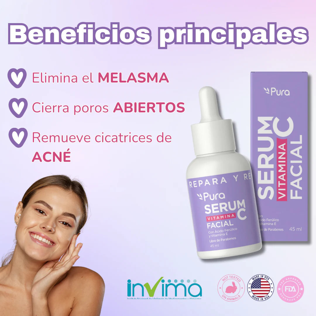 SERUM DE VITAMINA C | ELIMINA MELASMA Y POROS ABIERTOS