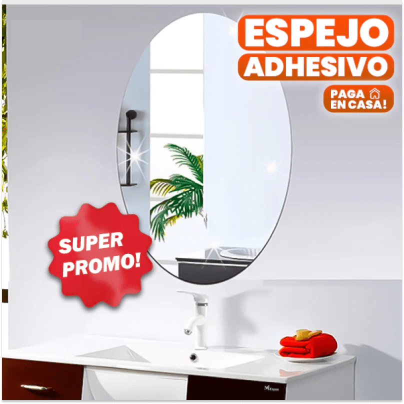 2x1 Espejo Mágico Brillante Adhesivo | ORIGINAL