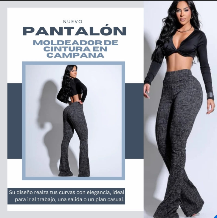PANTALONES MOLDEADORES DE CINTURA ALTA ACAMPANADOS